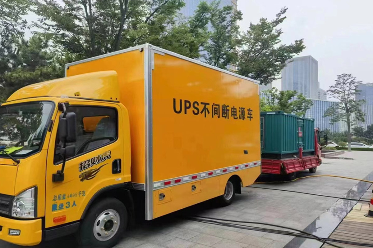 黄石发电机租赁施工现场
