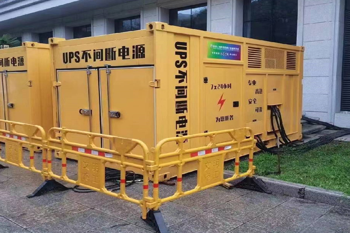 黄石发电机租赁施工现场