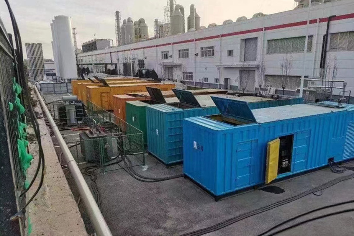 黄石发电机租赁施工现场